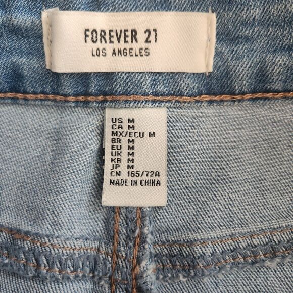 Forever 21 juniors Medium light wash distressed mini skirt - Picture 6 of 7